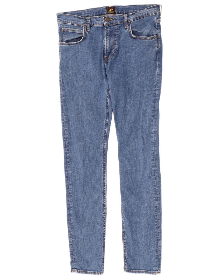 Lee Damen Luke Slim Jeans W31 L32 Blaue Baumwolle