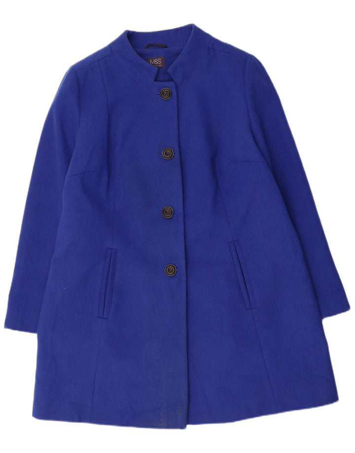 Marks & Spencer Damenmantel UK 18 XL Blau Polyester