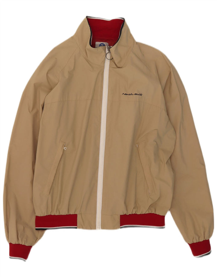 North Sails Herren Regenjacke UK 42 XL Beige Colourblock Nylon