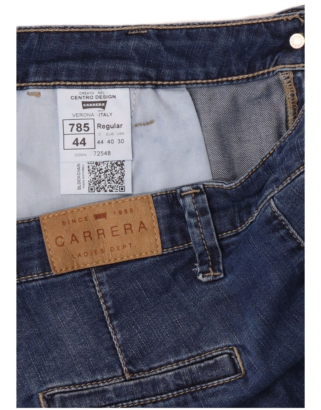 Carrera Damen Jeansshorts IT 44 Medium W30 Blaue Baumwolle