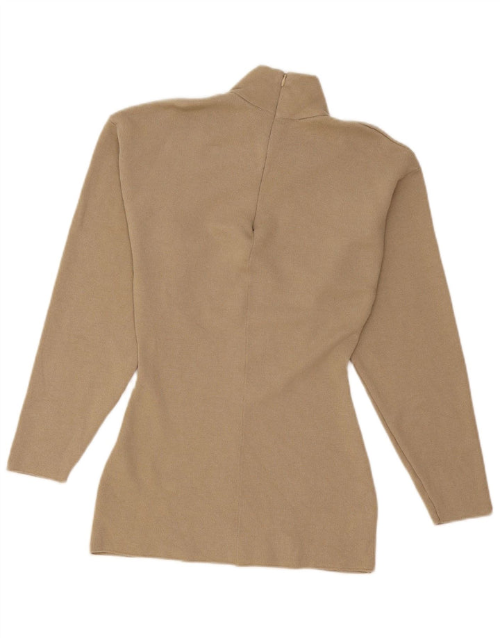Rollkragenpullover für Damen von Zara, Gr. 10, Größe S, Beige, Viskose