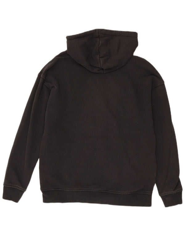 Adidas Damen Graphic Hoodie Pullover UK 12 Mittelschwarze Baumwolle
