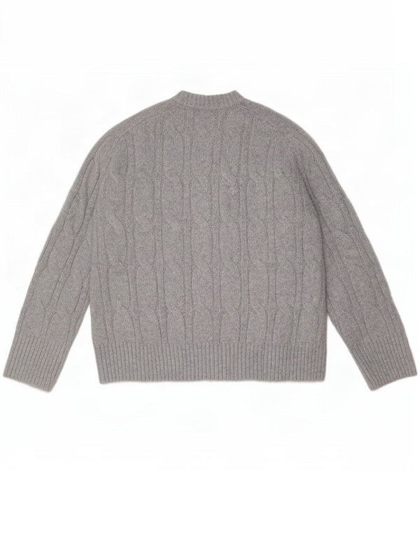 Abercrombie & Fitch Damen Pullover mit Rundhalsausschnitt, UK 14, Mittelgrau