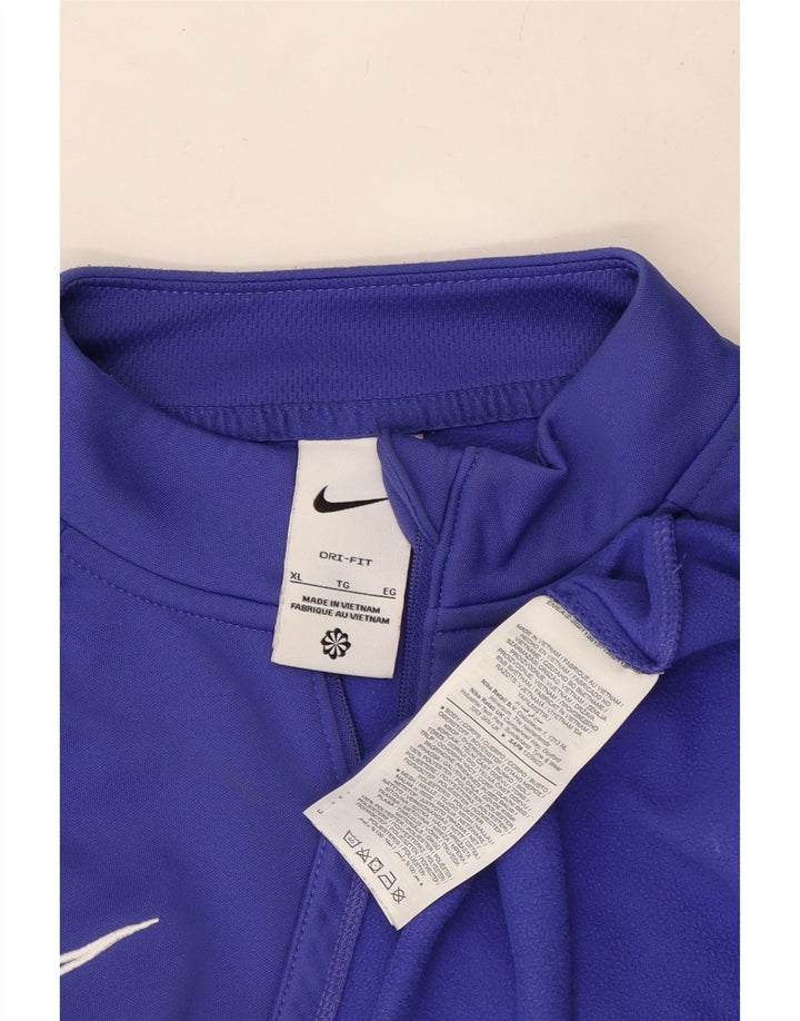 NIKE Herren Dri Fit Pullover-Trainingsanzug mit Reißverschluss, XL, blau, Polyester