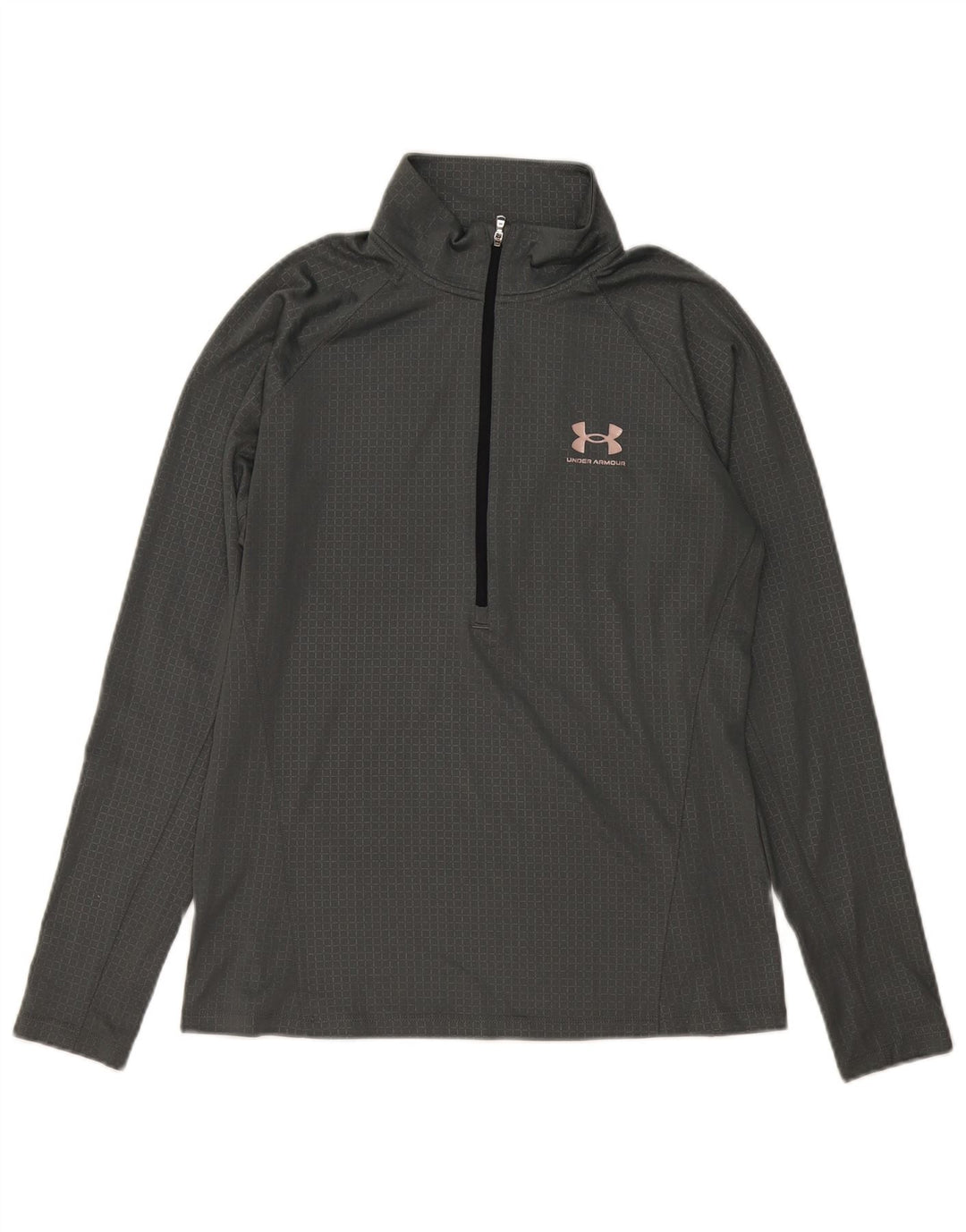 Under Armour Herren Heat Gear Pullover-Trainingsanzug-Oberteil, großes graues Gingham