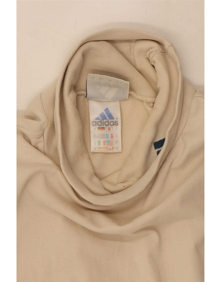 Adidas Herren Top Langarm UK 38/40 Mittelbeige Baumwolle