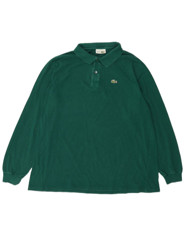 LACOSTE Herren-Langarm-Poloshirt, Größe 8 3XL, grüne Baumwolle