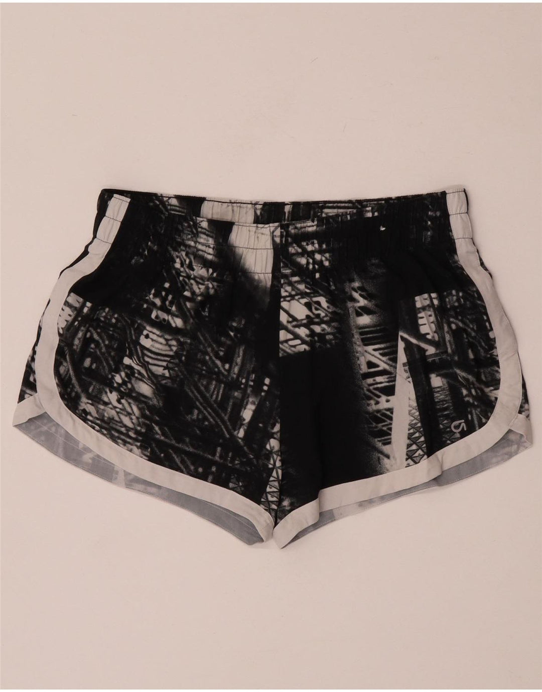 Gap Damen Sportshorts UK 14 Mittelschwarzes geometrisches Polyester