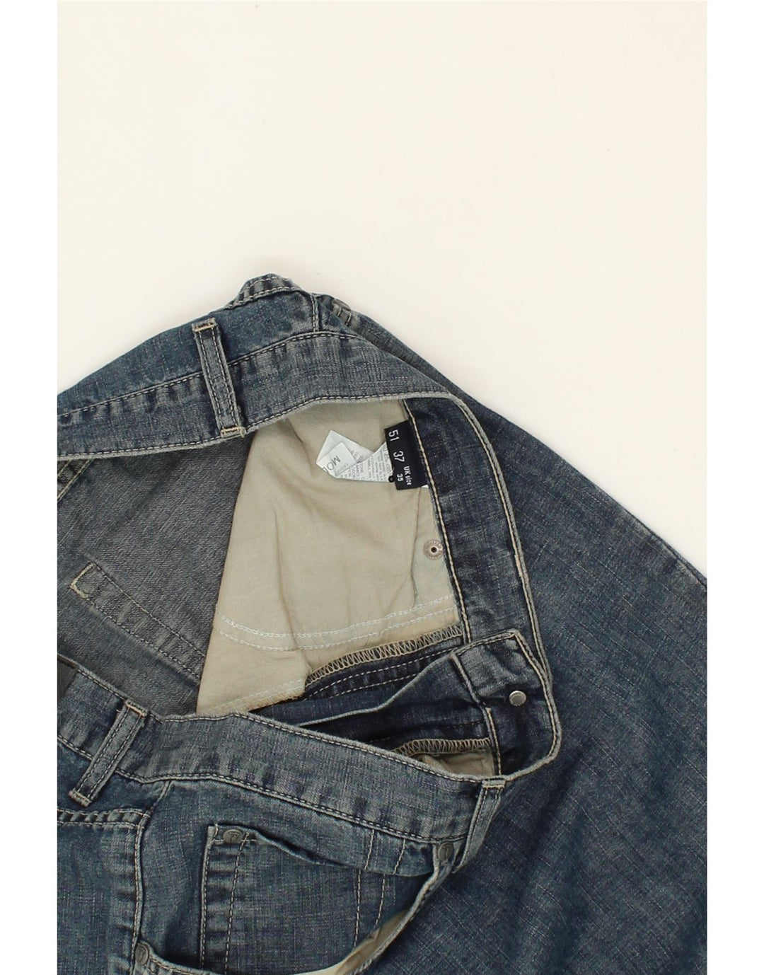 TRUSSARDI Womens Straight Jeans W35 L31 Blue Cotton Vintage Trussardi and Second-Hand Trussardi from Messina Hembry 