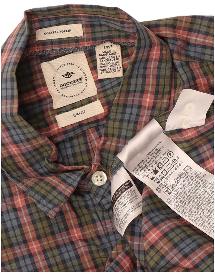 DOCKERS Slim-Fit-Hemd für Herren, klein, mehrfarbig, kariert, Baumwolle