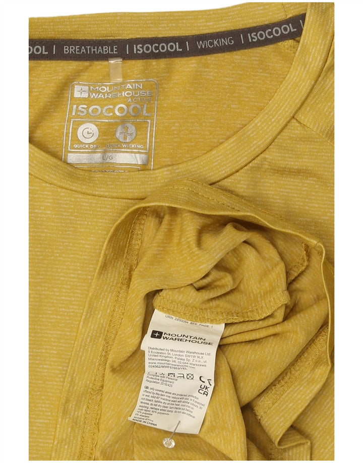 Mountain Warehouse IsoCool T-Shirt-Oberteil für Herren, Größe L, Gelb, Polyester