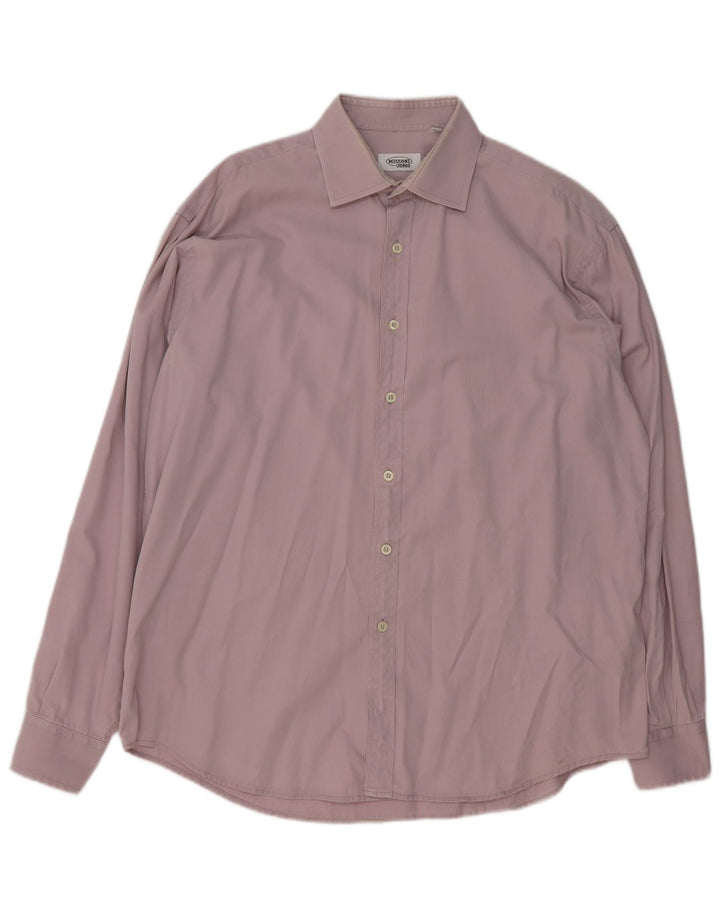 Missoni Herrenhemd Größe 42 Large Lila Baumwolle