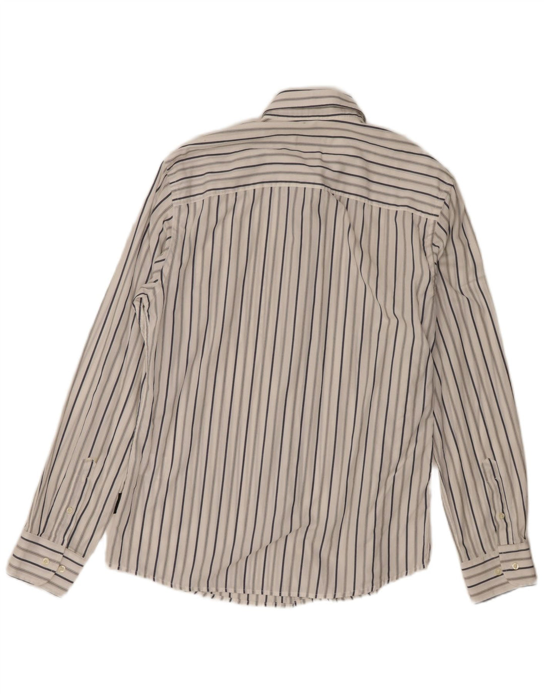 Sergio Tacchini Herrenhemd, groß, weiß gestreift, Baumwolle