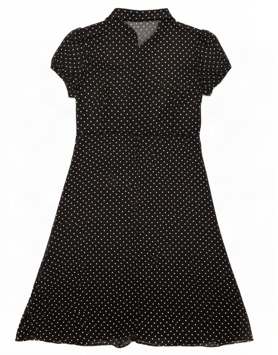 Durchsichtiges A-Linien-Kleid für Damen von Marks & Spencer, Gr. 14, mittelschwarz gefleckt
