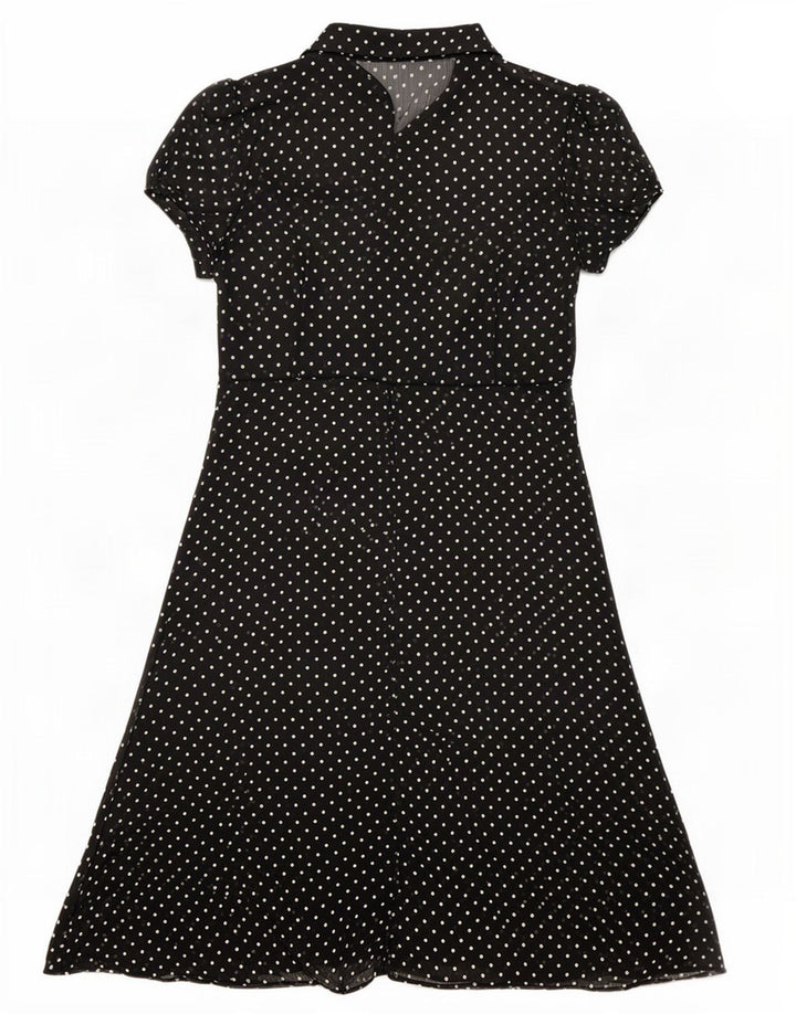 Durchsichtiges A-Linien-Kleid für Damen von Marks & Spencer, Gr. 14, mittelschwarz gefleckt