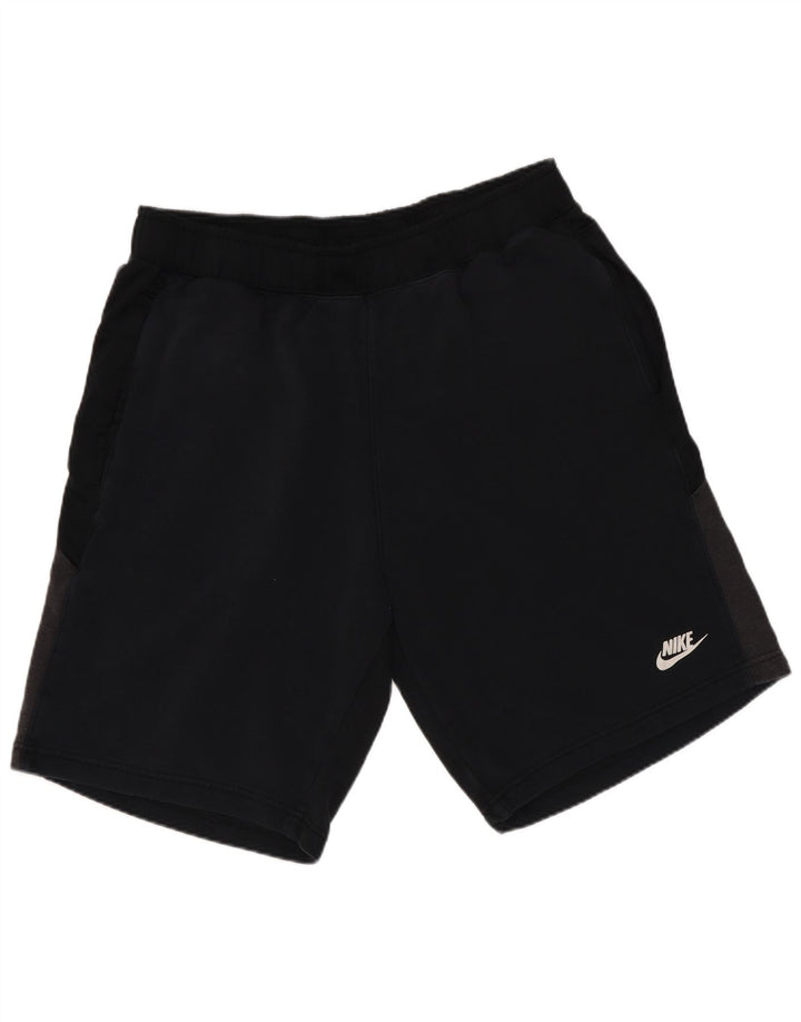 Nike Herren-Sportshorts, groß, schwarze Farbblock-Baumwolle