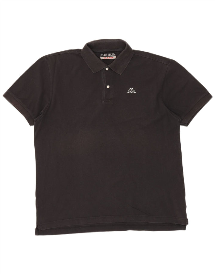 KAPPA Herren Poloshirt XL Schwarz Baumwolle