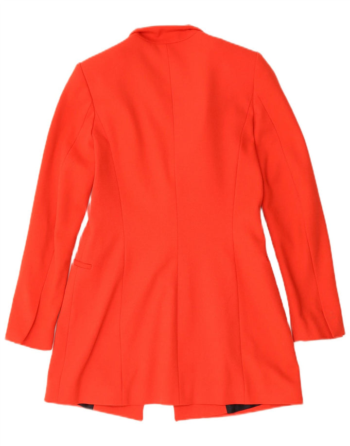 ZARA Womens Open Blazer Jacket UK 10 Small Red Polyester