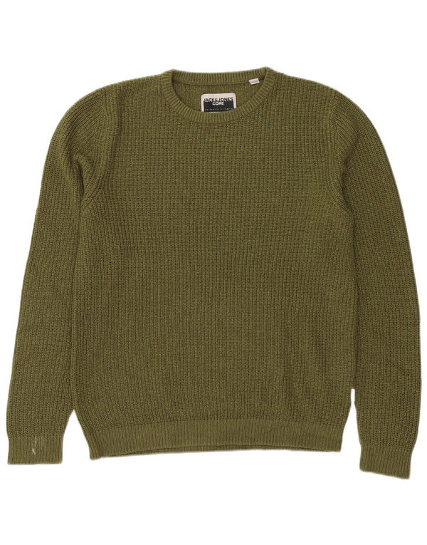 Jack & Jones Herren-Pullover mit U-Boot-Ausschnitt, groß, Khaki, Acryl