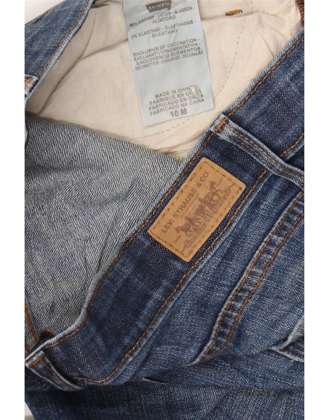 Levi's Damen 525 Bootcut Jeans US 10 Large W30 L28 Blaue Baumwolle