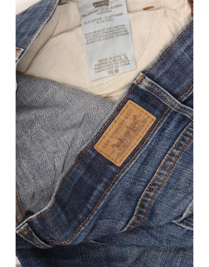 Levi's Damen 525 Bootcut Jeans US 10 Large W30 L28 Blaue Baumwolle