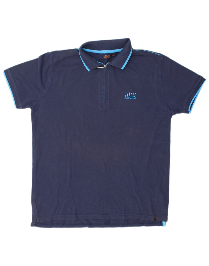 AVIREX Herren-Poloshirt, mittelgroß, marineblau, Baumwolle