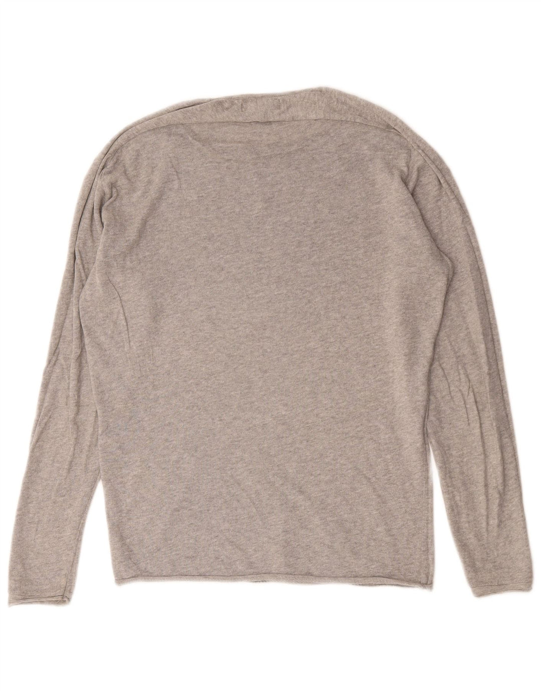 Zara Herren-Pullover mit U-Boot-Ausschnitt, klein, grau meliert
