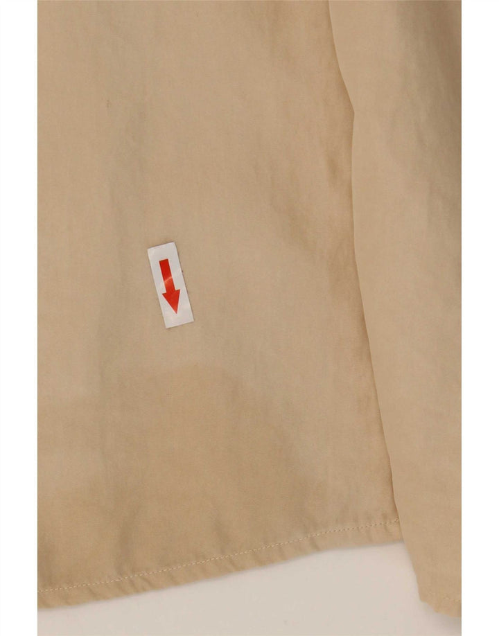 Vintage Damen Hemdbluse IT 48 XL Beige Seide