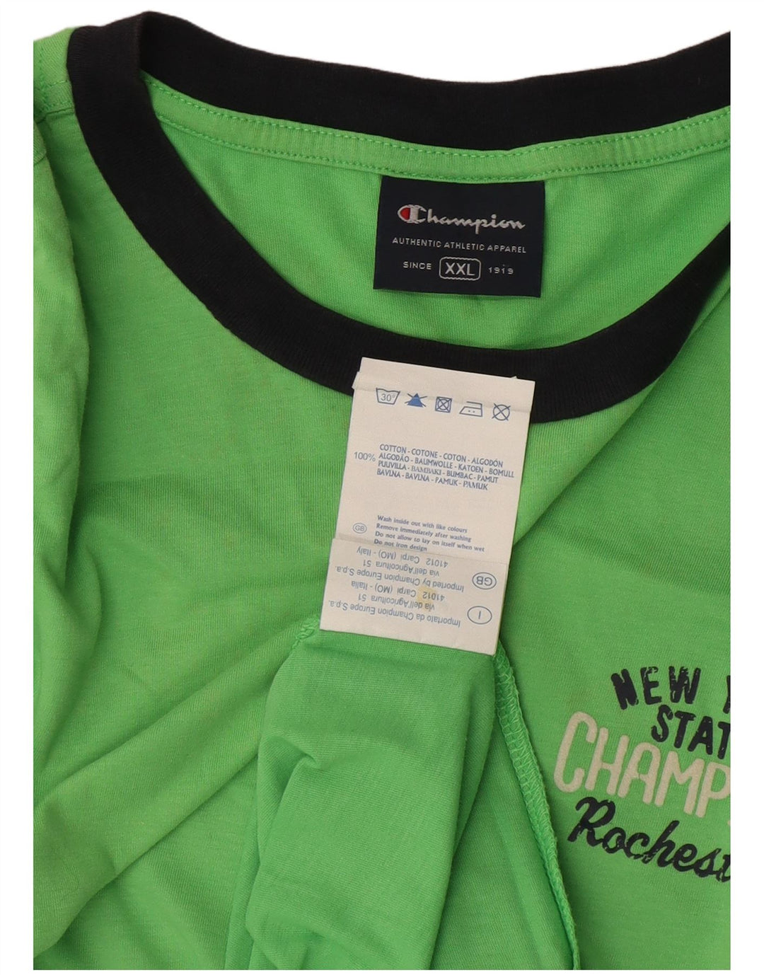 Champion Herren T-Shirt Top 2XL Grüne Baumwolle