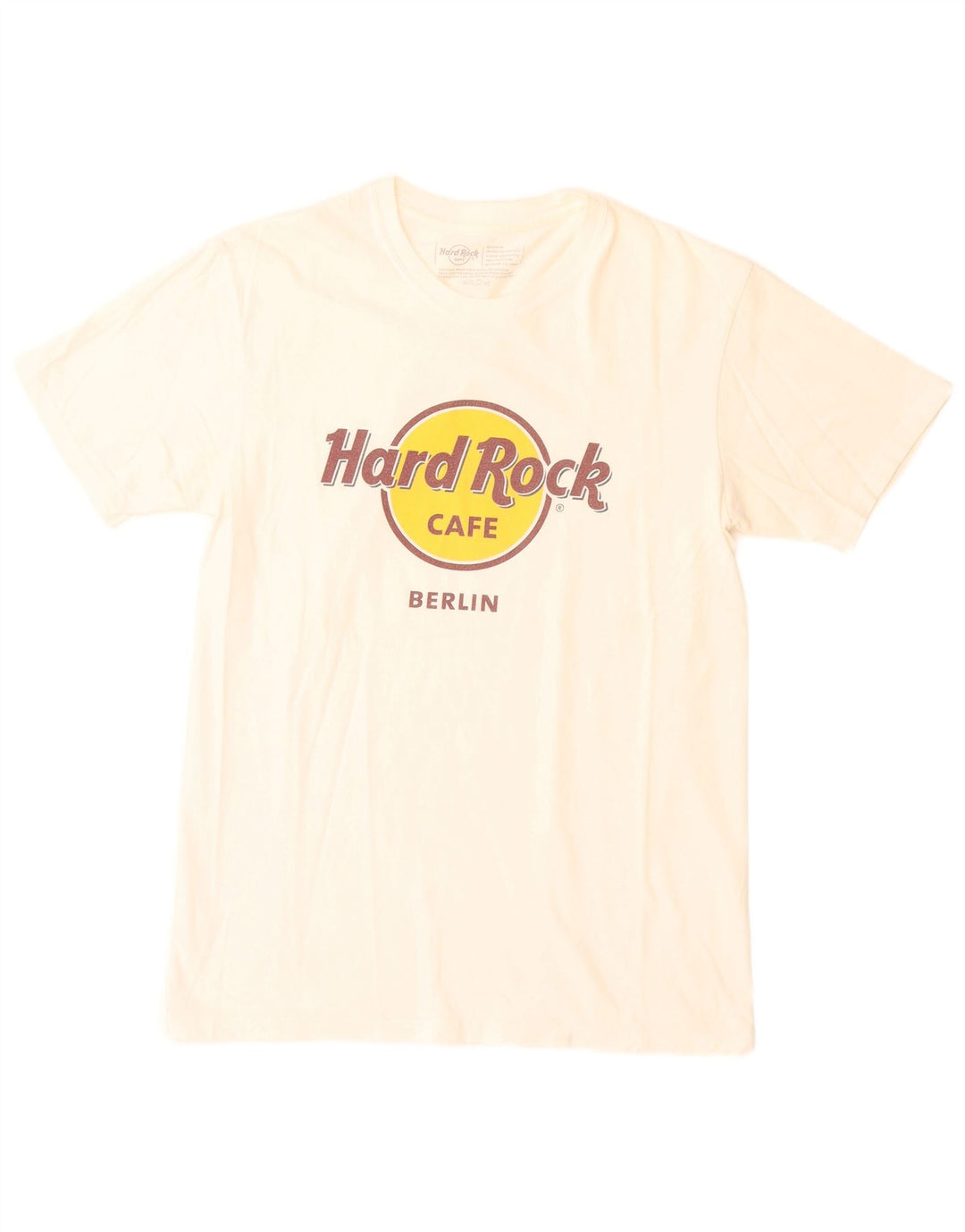 Hard Rock Cafe Herren Berlin Graphic T-Shirt Top aus mittelweißer Baumwolle