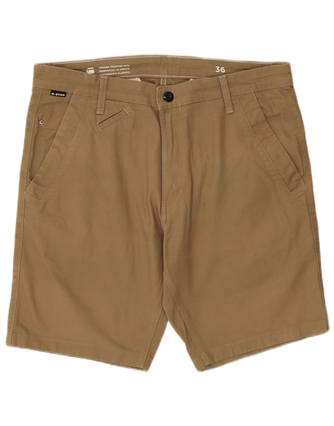 G-Star Herren Chinoshorts W36 Large Khaki Baumwolle
