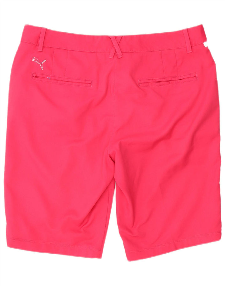 Puma Damen Chinoshorts UK 14 Large W34 Rosa Polyester