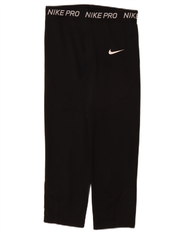 NIKE Mädchen-Trainingshose mit Grafik, 7–8 Jahre, schwarzes Polyester