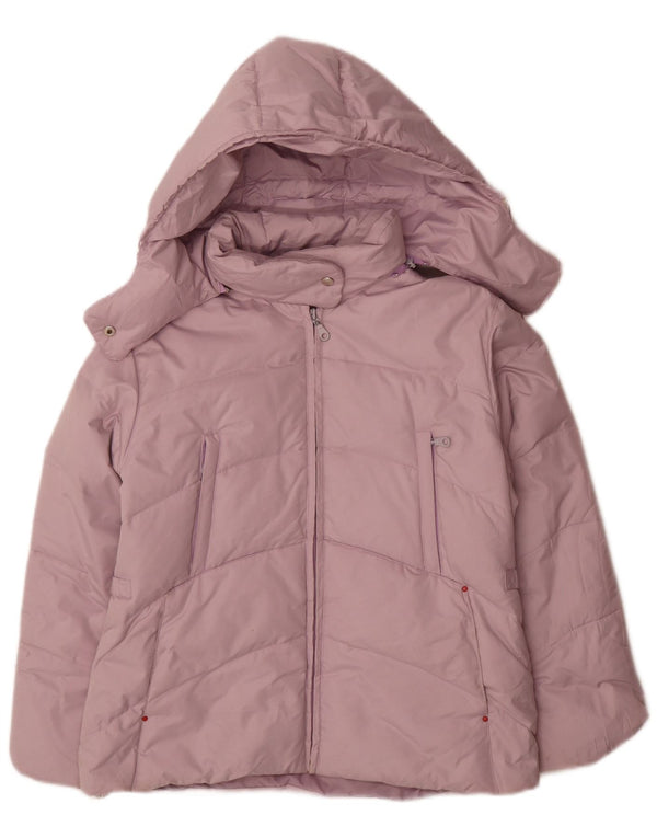 Diadora Wattierte Jacke mit Kapuze für Mädchen, 9–10 Jahre, Größe L, Lila