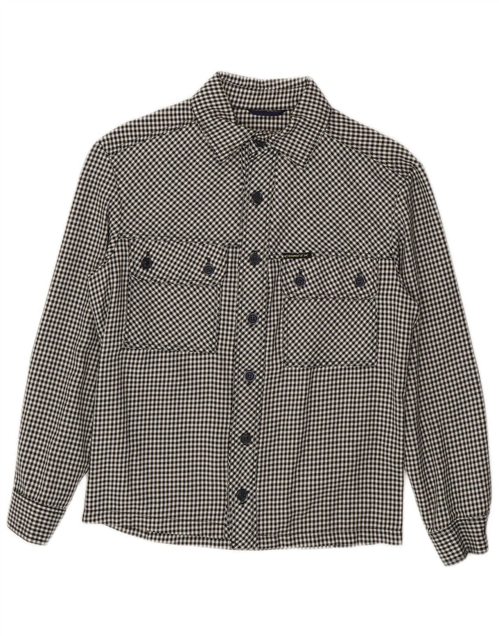 Vintage Herrenhemd Small Navy Blue Gingham