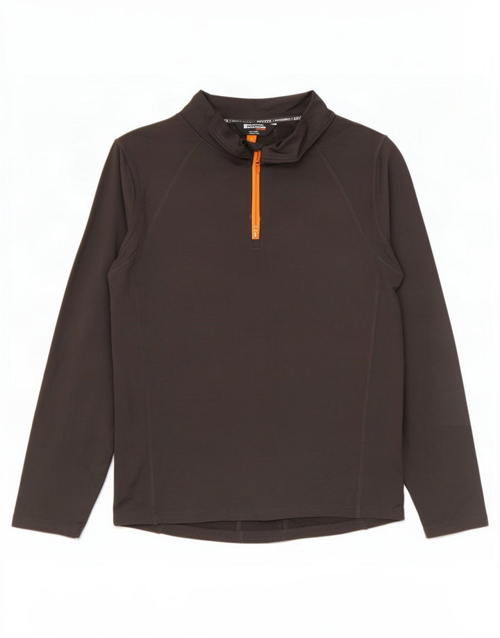 Mountain Warehouse Herren-Oberteil IsoCool mit Reißverschluss, langärmlig, Mittelgrau