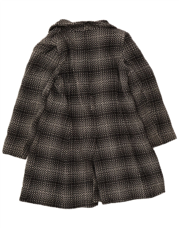 M&Co Damenmantel UK 16 Large Schwarz Kariertes Acryl