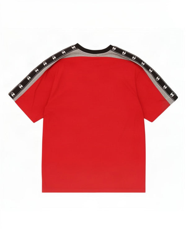 Champion Herren-T-Shirt mit Grafik, groß, rot, Colourblock-Baumwolle