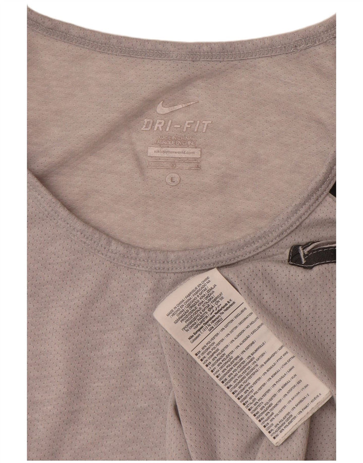 Nike Herren-Dri-Fit-Weste, großes, graues Farbblock-Polyester