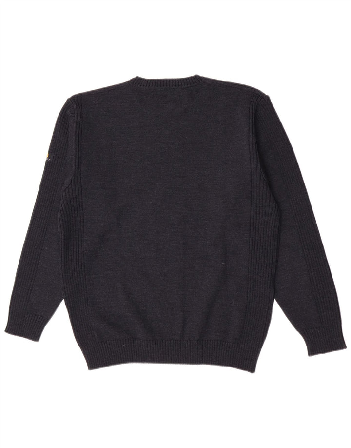 Sail Exp Herren-Pullover mit Rundhalsausschnitt, IT 50, mittelmarineblaue Wolle