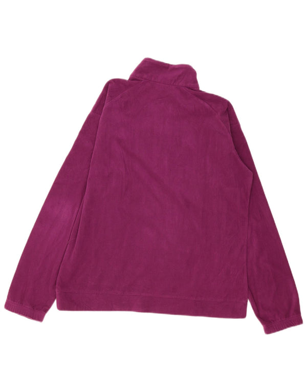 Asics Damen-Fleecepullover mit Reißverschluss am Hals, UK 16, Größe L, Lila, Polyester