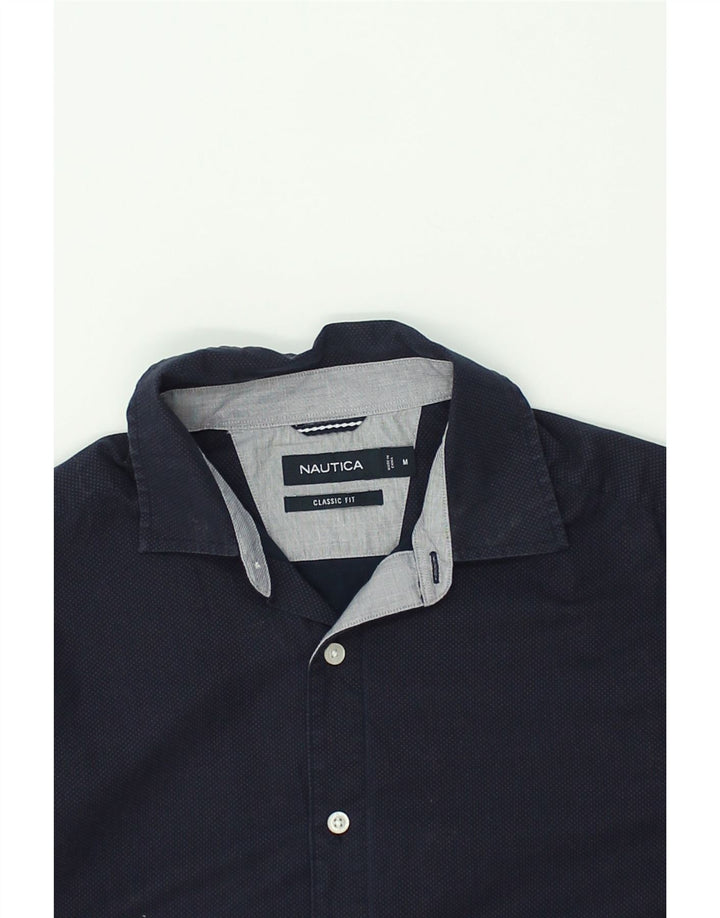 NAUTICA Mens Classic Fit Shirt Medium Navy Blue Cotton | Vintage Nautica | Thrift | Second-Hand Nautica | Used Clothing | Messina Hembry 