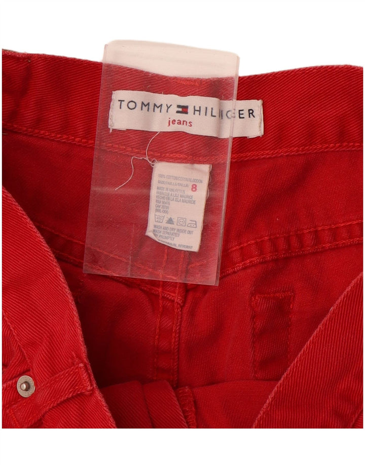 TOMMY HILFIGER Womens Straight Jeans US 8 Medium W30 L29 Red Cotton