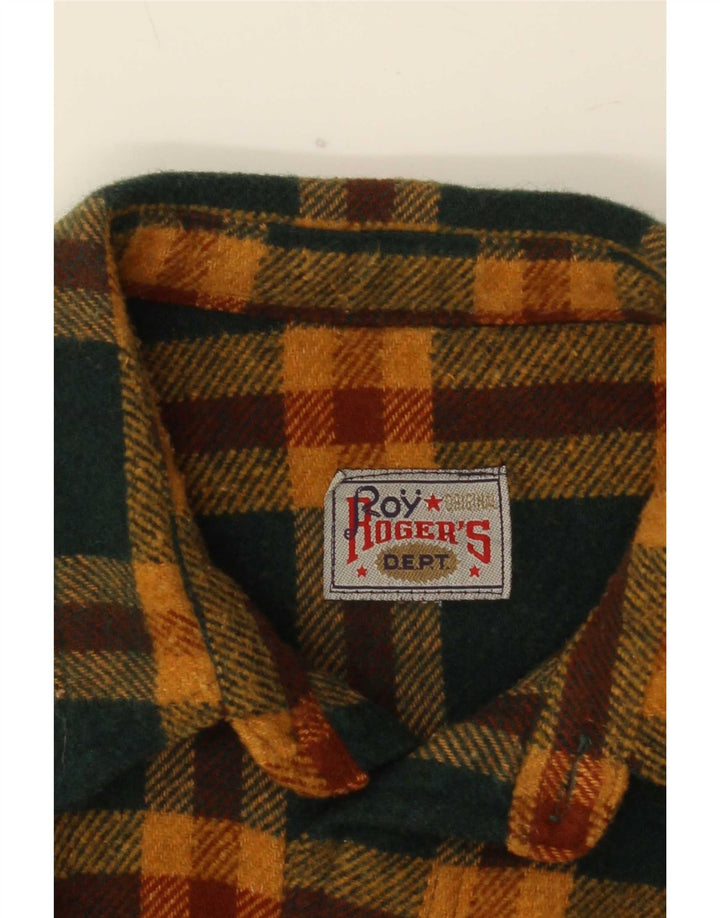 Roy Rogers Herren-Overshirt-Flanellhemd, groß, grün kariert