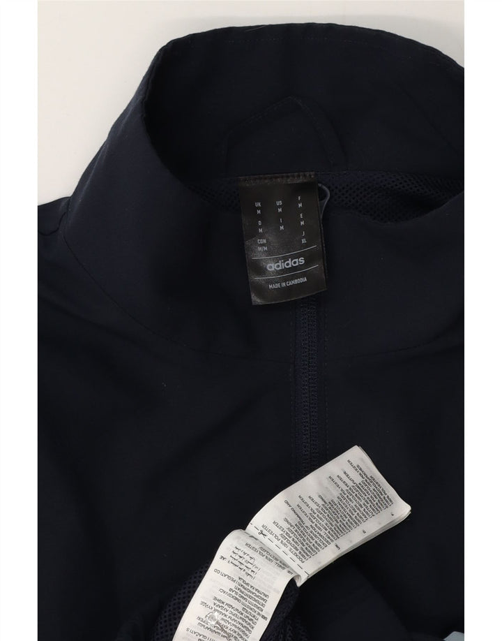 Adidas Herren-Trainingsanzug-Oberteil, Mittelgroßes marineblaues Farbblock-Polyester