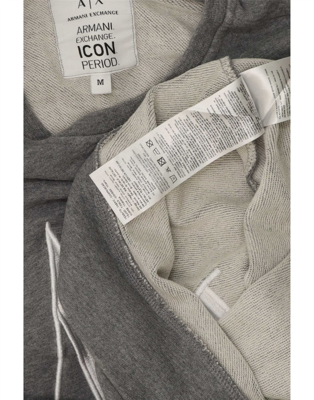Armani Exchange Herren-Sweatshirt mit Grafik, mittelgraue Baumwolle