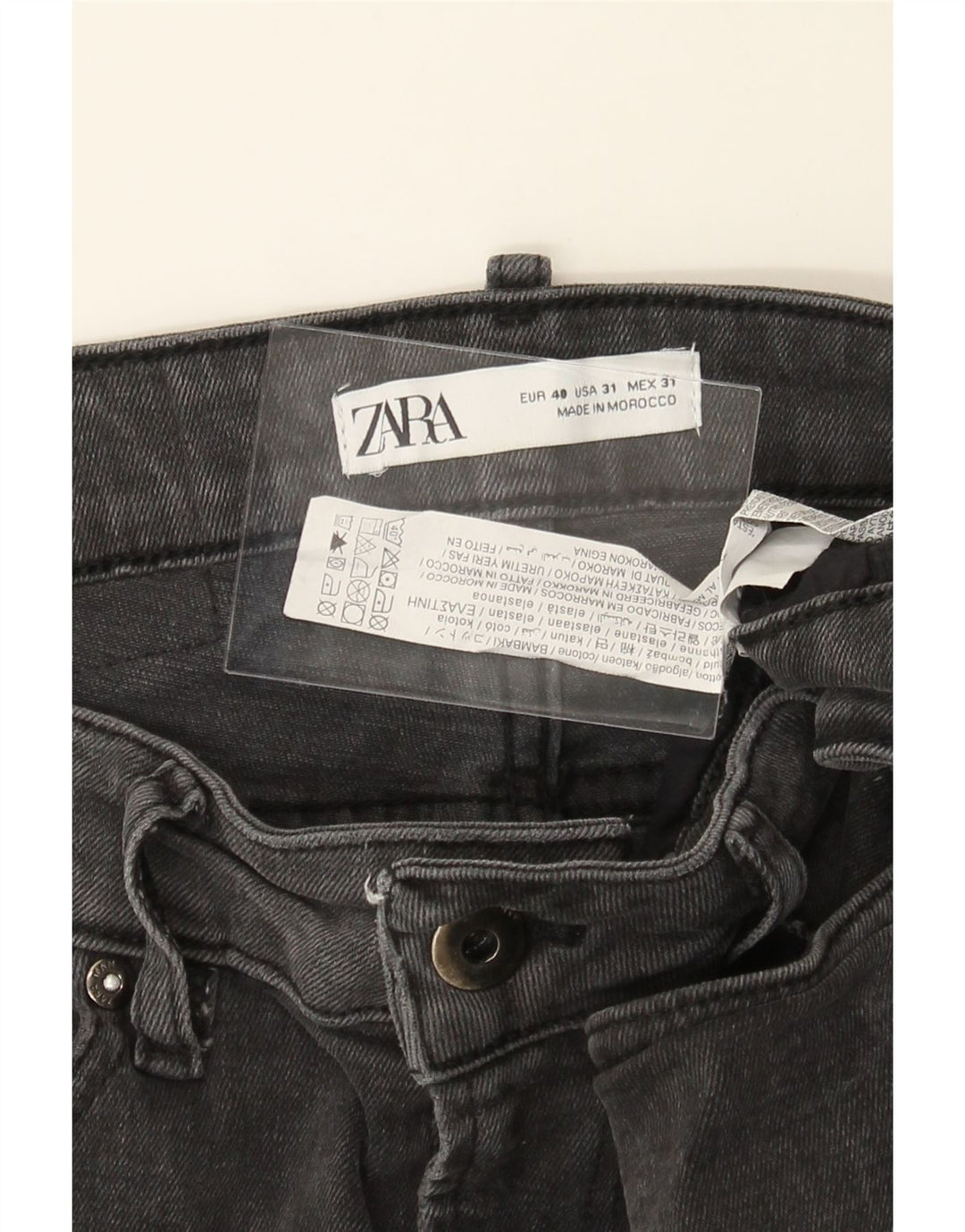 ZARA Mens Skinny Jeans EU 40 Medium W31 L29 Grey Cotton Vintage Zara and Second-Hand Zara from Messina Hembry 