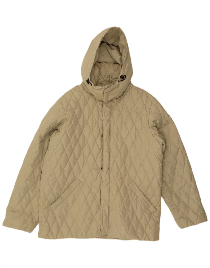 Sergio Tacchini Herren Steppjacke mit Kapuze UK 40 Large Beige