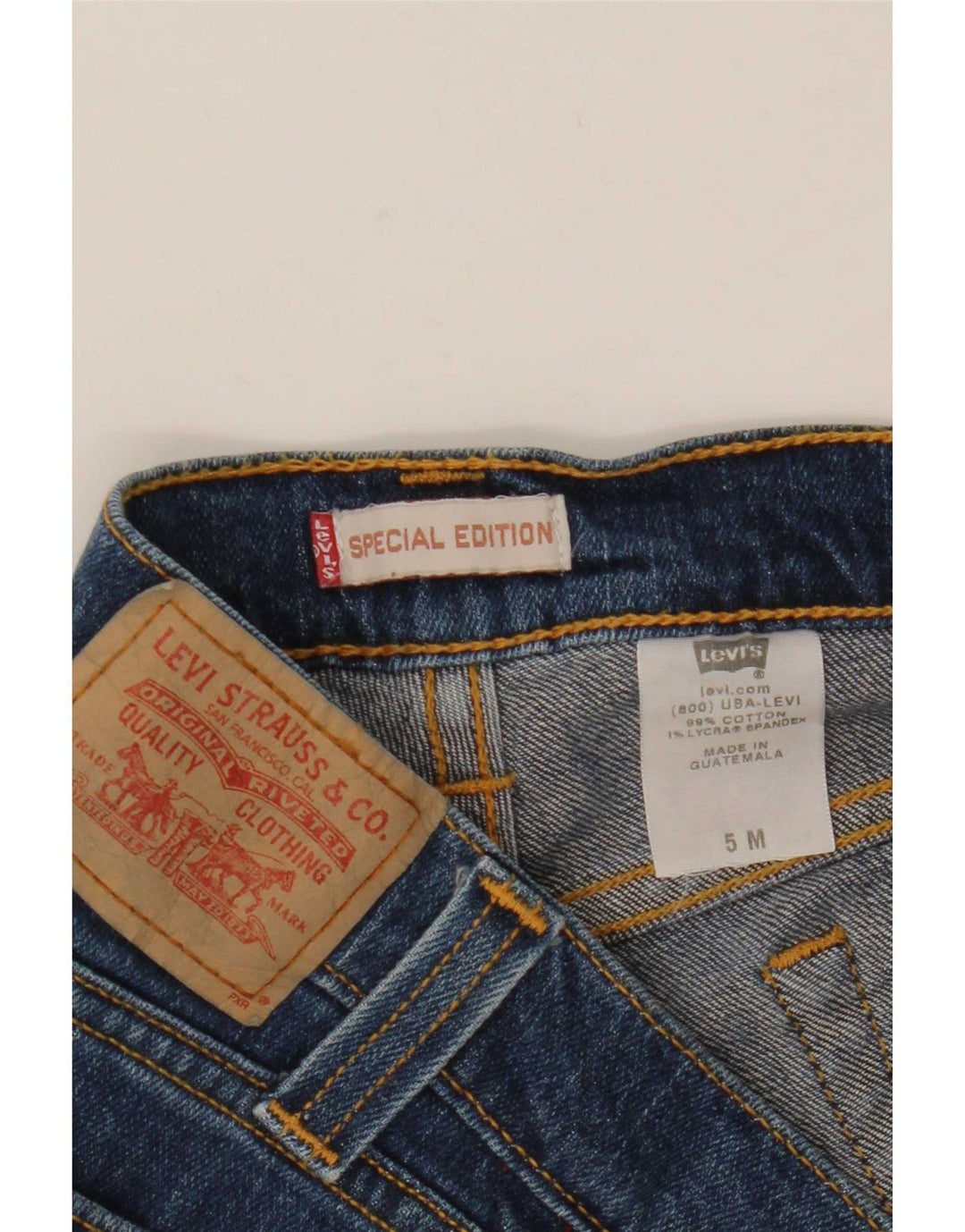 Levi's Damen Distressed Slim Jeans US 5 Medium W30 L26 Blaue Baumwolle