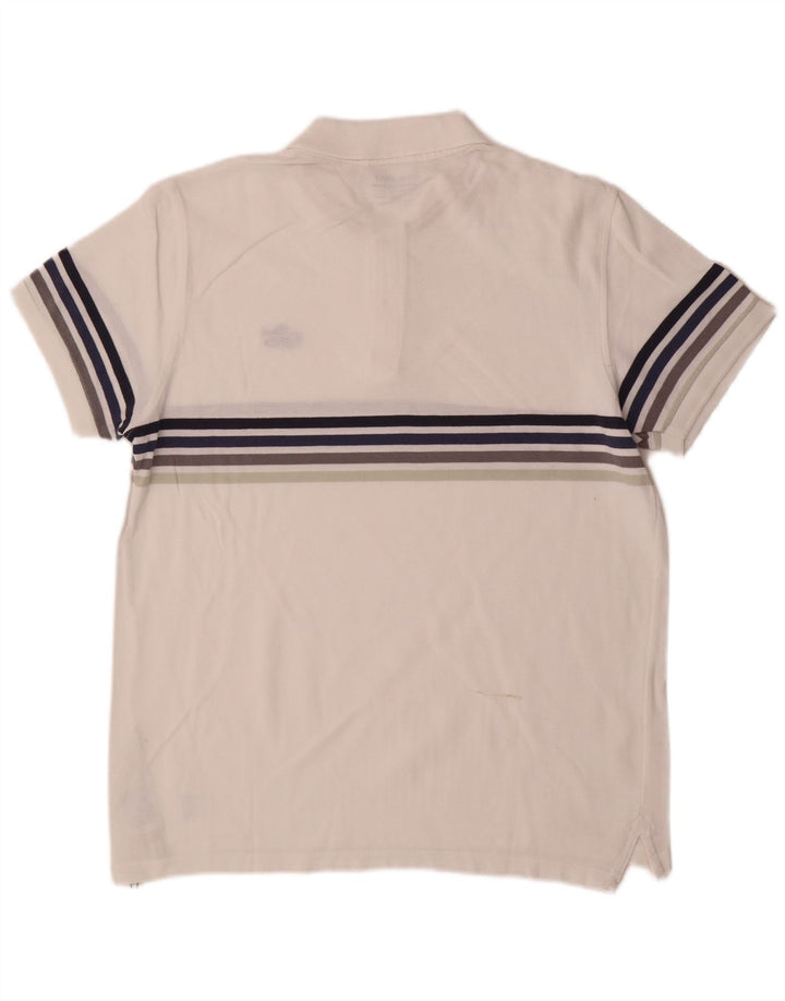 Blend Herren-Poloshirt, groß, weiß gestreift, Baumwolle